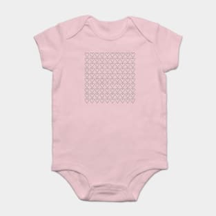 Heart Line Pattern Valentines Day Baby Bodysuit